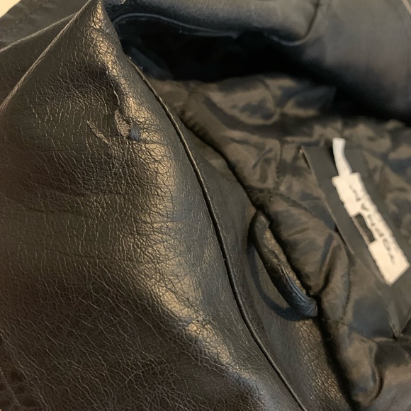 Faux leather jacket from TOPMAN - small - *has some rips back of the collar* - Picture 5 of 11